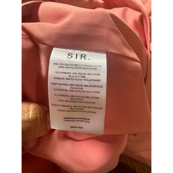 SIR. THE LABEL woven midi skirt GIACOMO SPLIT SKIRT IN PINK size 3 / us L - Picture 4 of 15